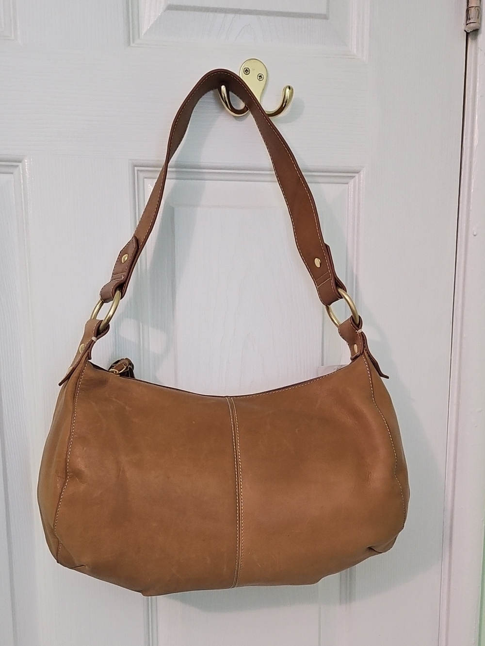 Tignanello Y2k Brown Leather Hobo Purse Bag NWT - Picture 3 of 8